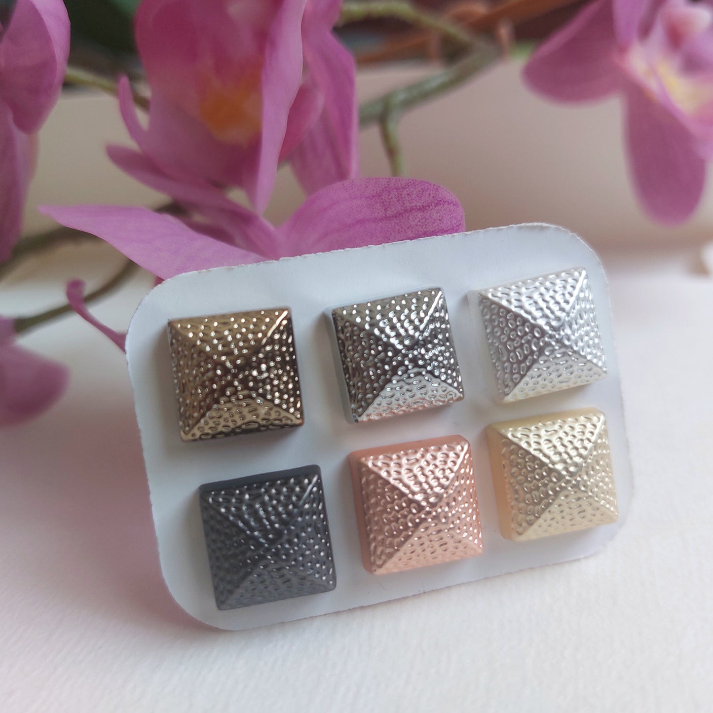 Matt Metallic Square Magnets