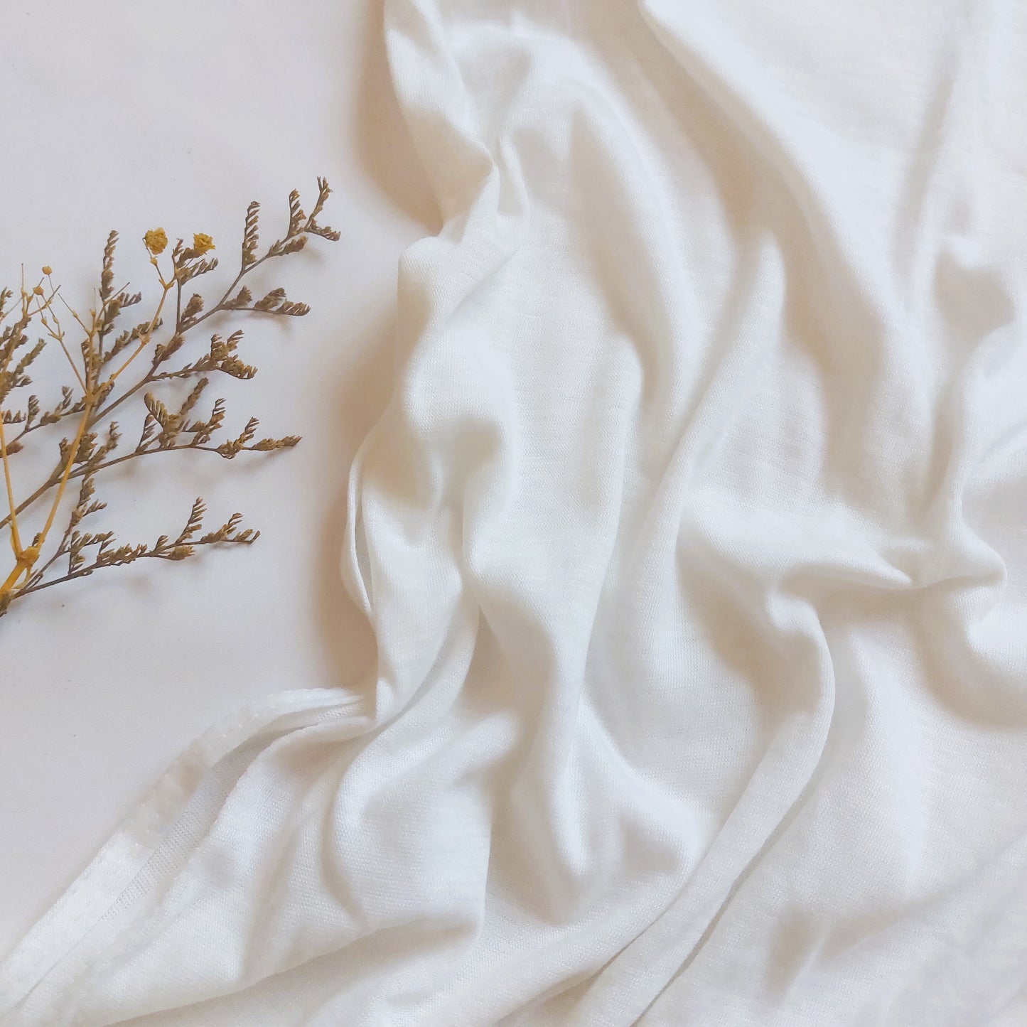 Plain Jersey Hijab - White