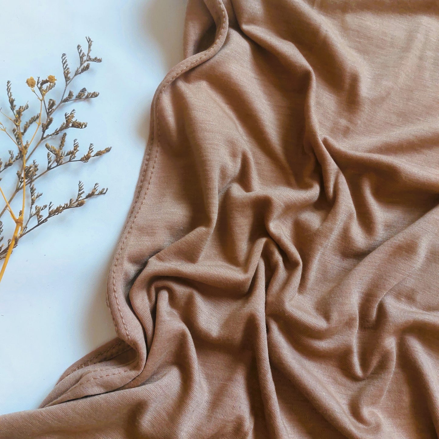 Plain Jersey Hijab - Beige