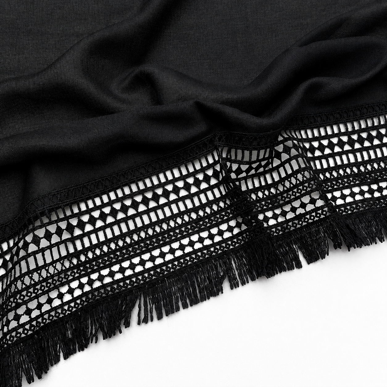 Black Hijab with Lace