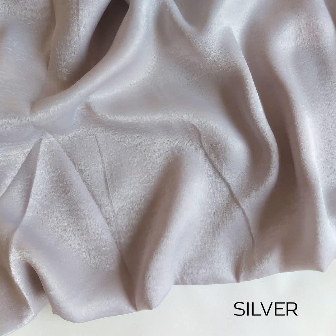 Velvet Hijab Silk - Silver