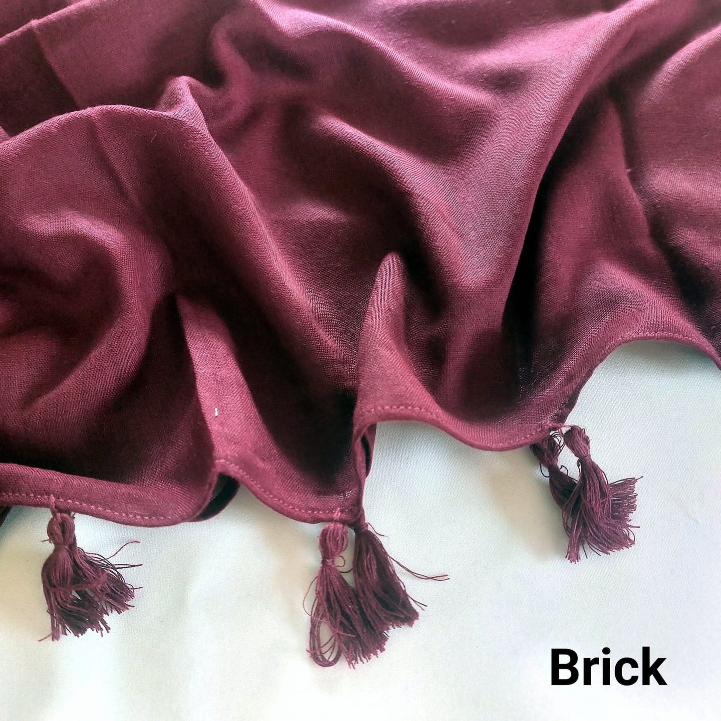 Tassels Hijabs -Brick