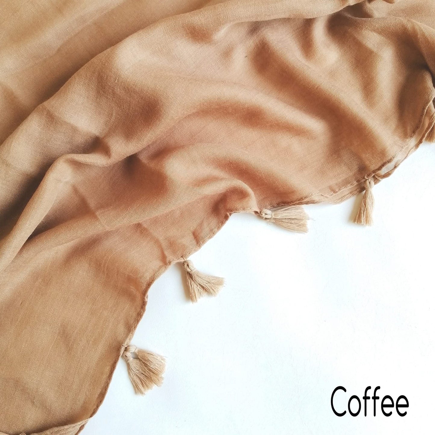 Tassels Hijabs - Coffee