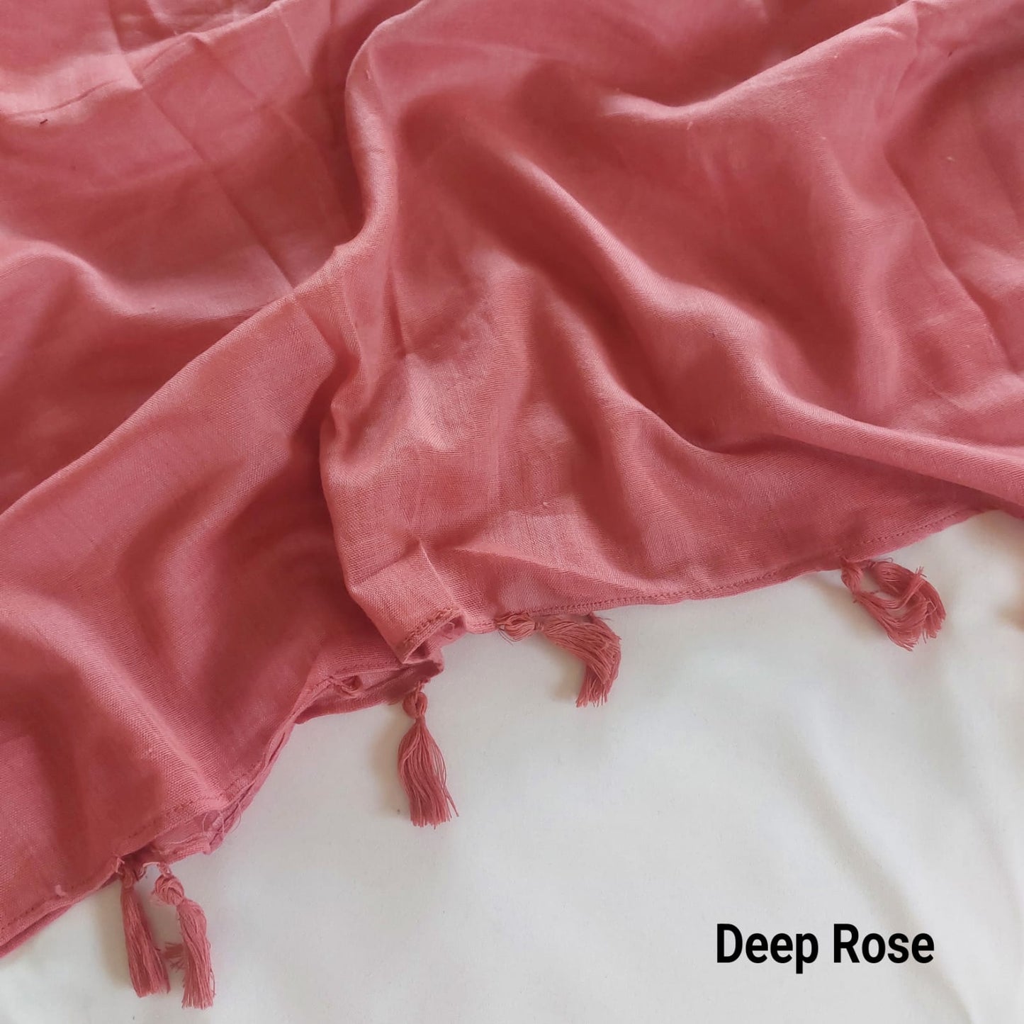 Tassels Hijabs - Deep Rose
