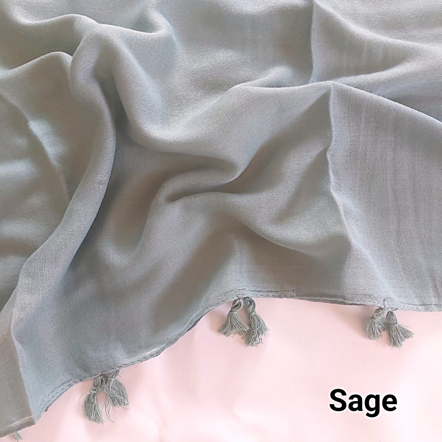 Tassels Hijabs - Sage