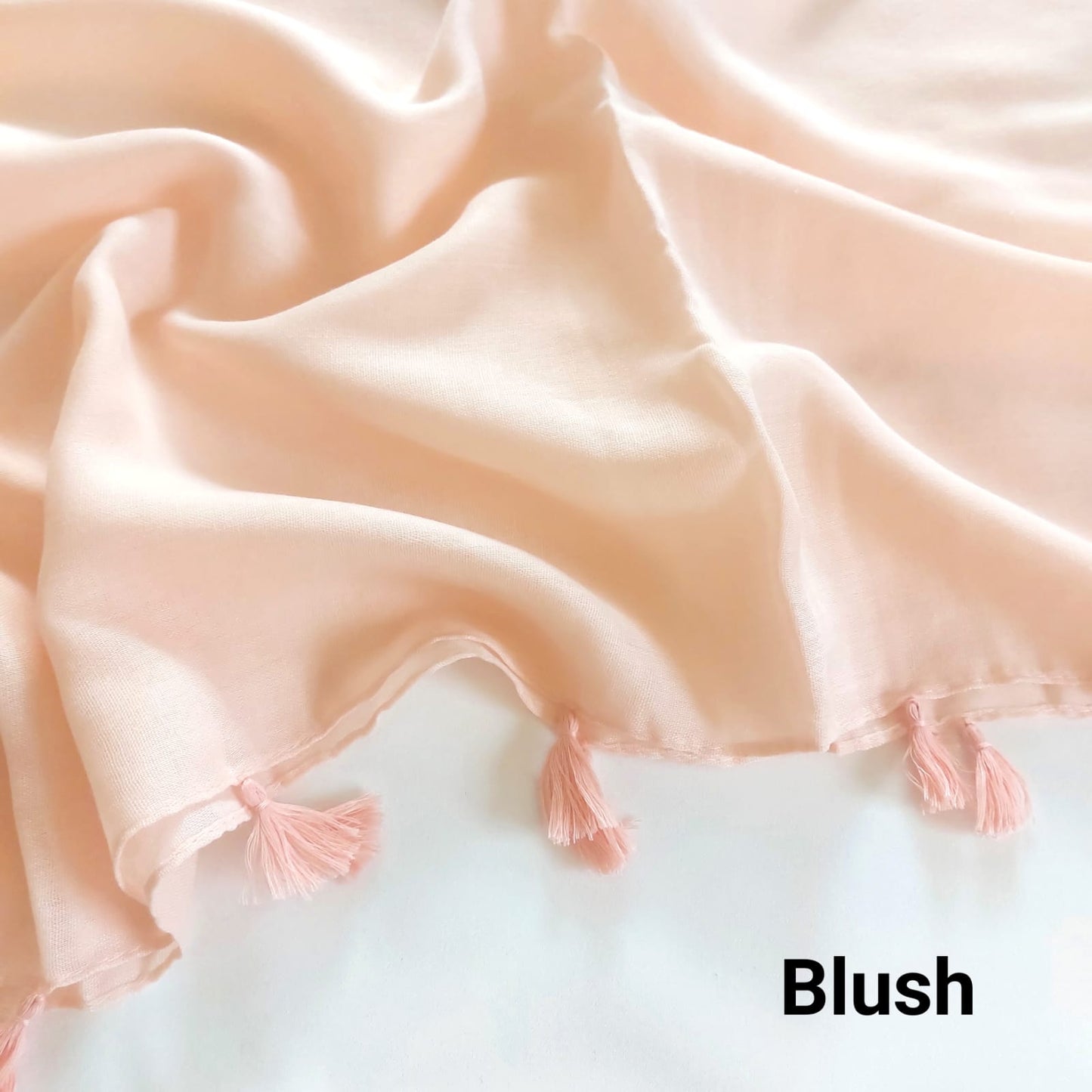 Tassels Hijabs - Blush