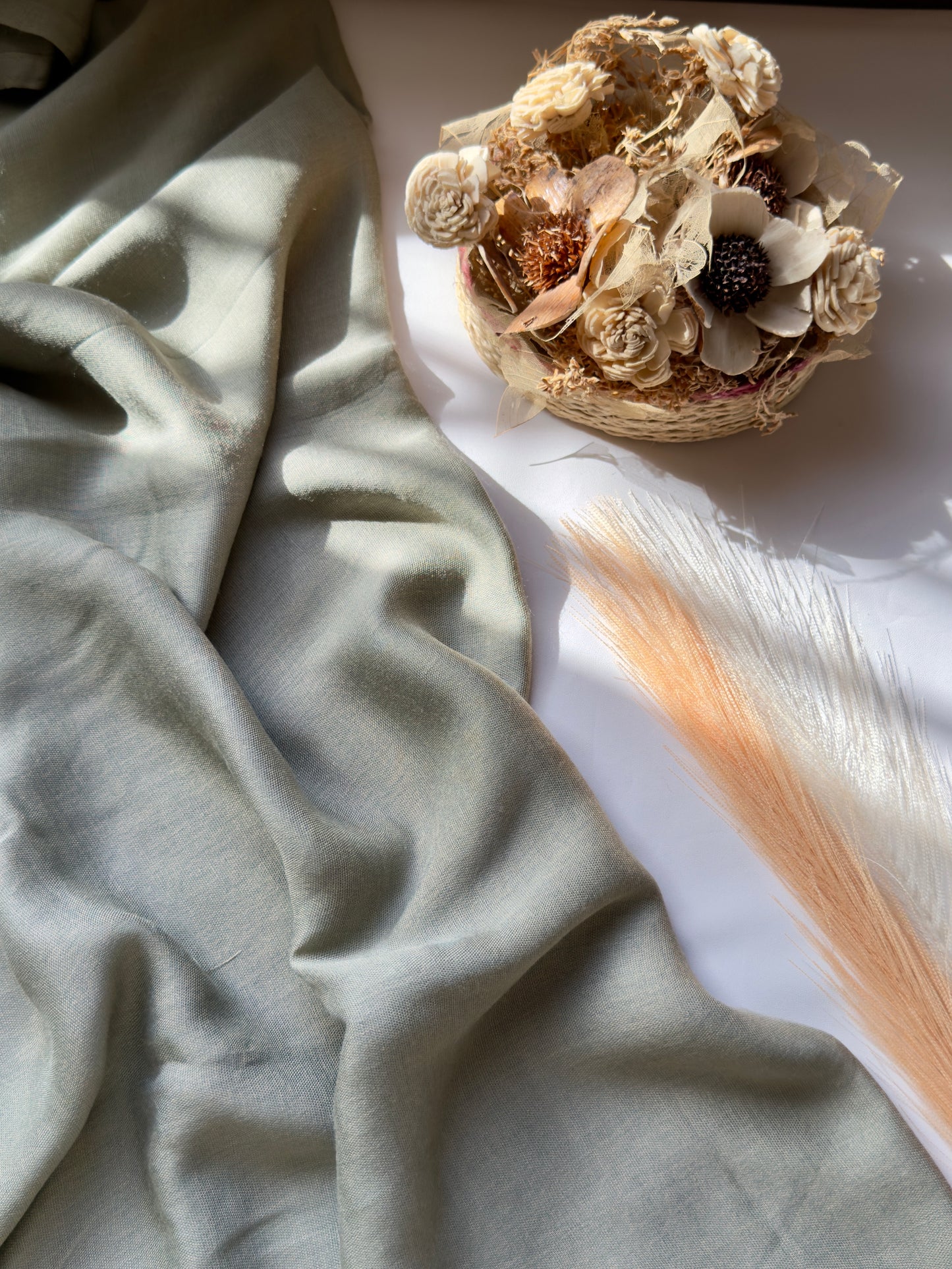 Premium Modal Hijab - Light Sage Green