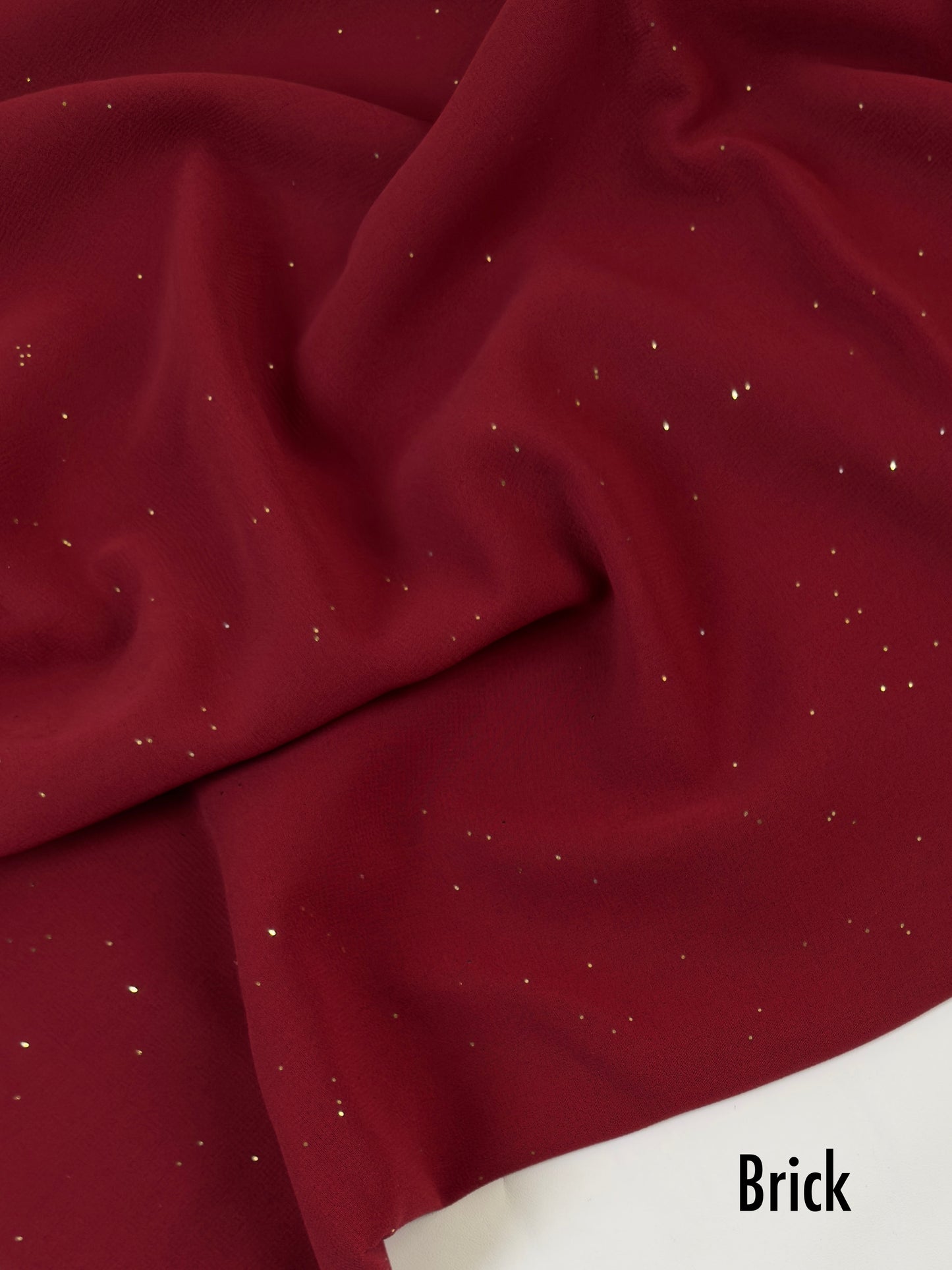 Georgette Glitter Hijab - Brick