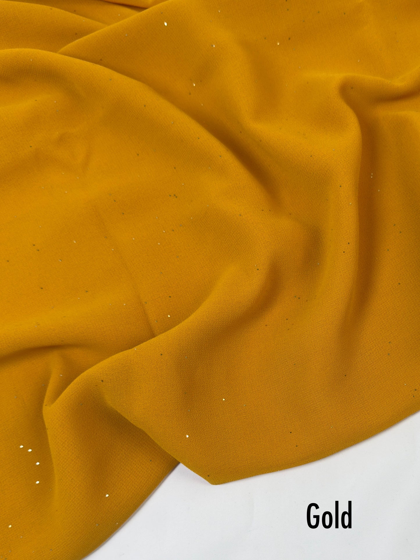 Georgette Glitter Hijab - Gold