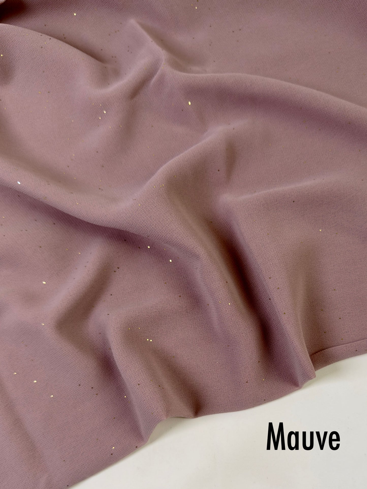 Georgette Glitter Hijab - Mauve