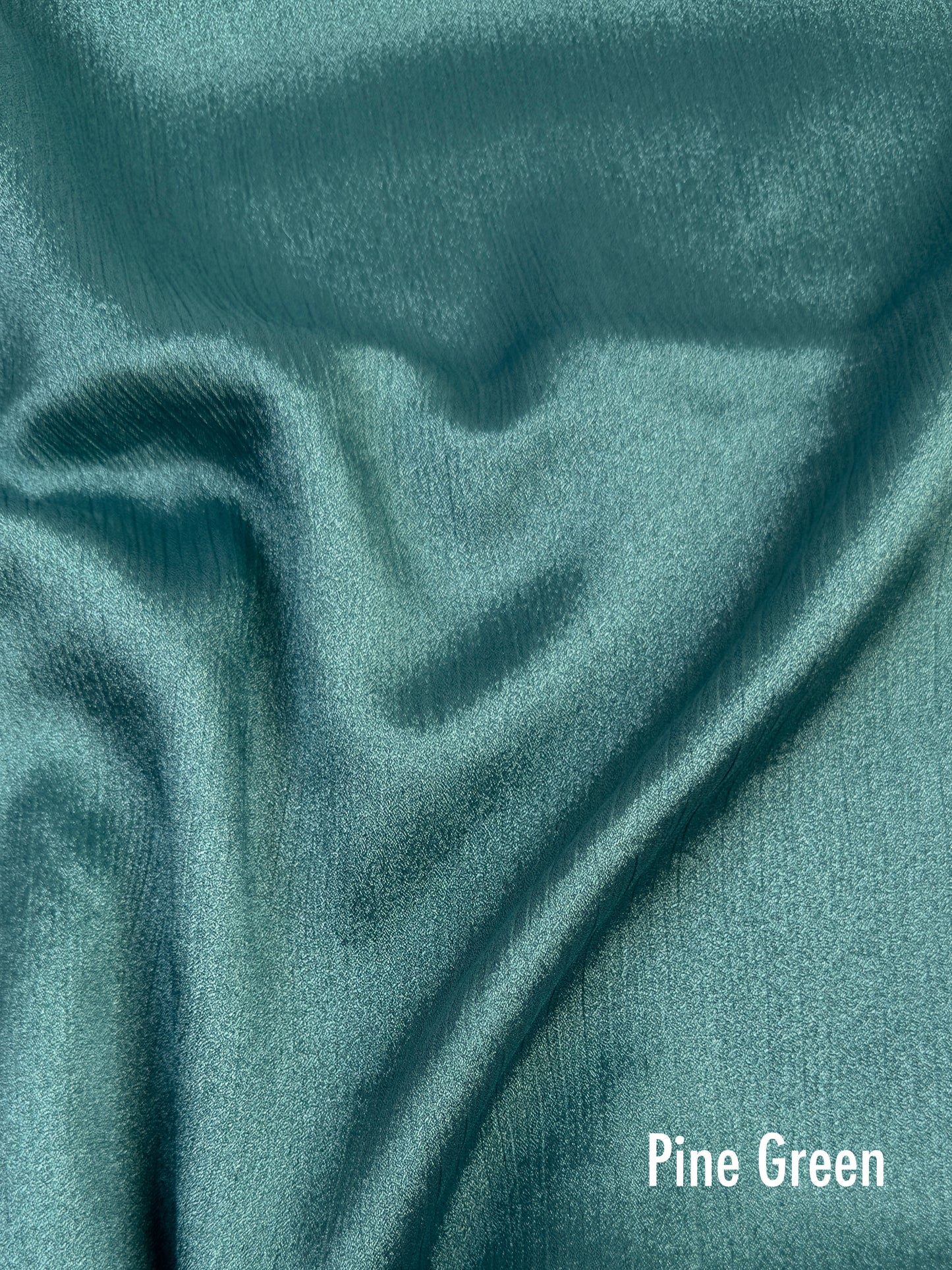 Crinkle Silk - Pine Green