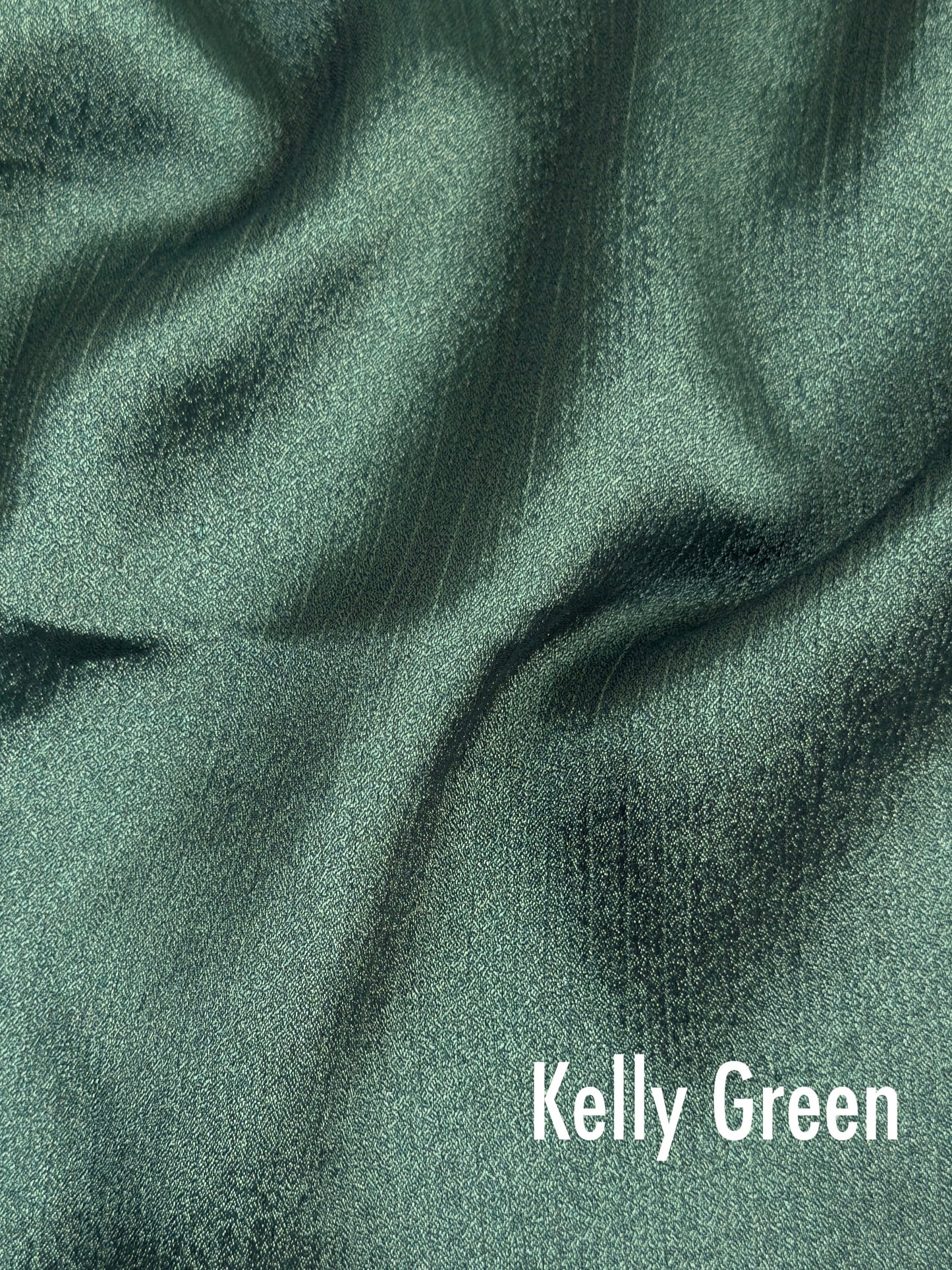 Crinkle Silk Hijab - Kelly Green