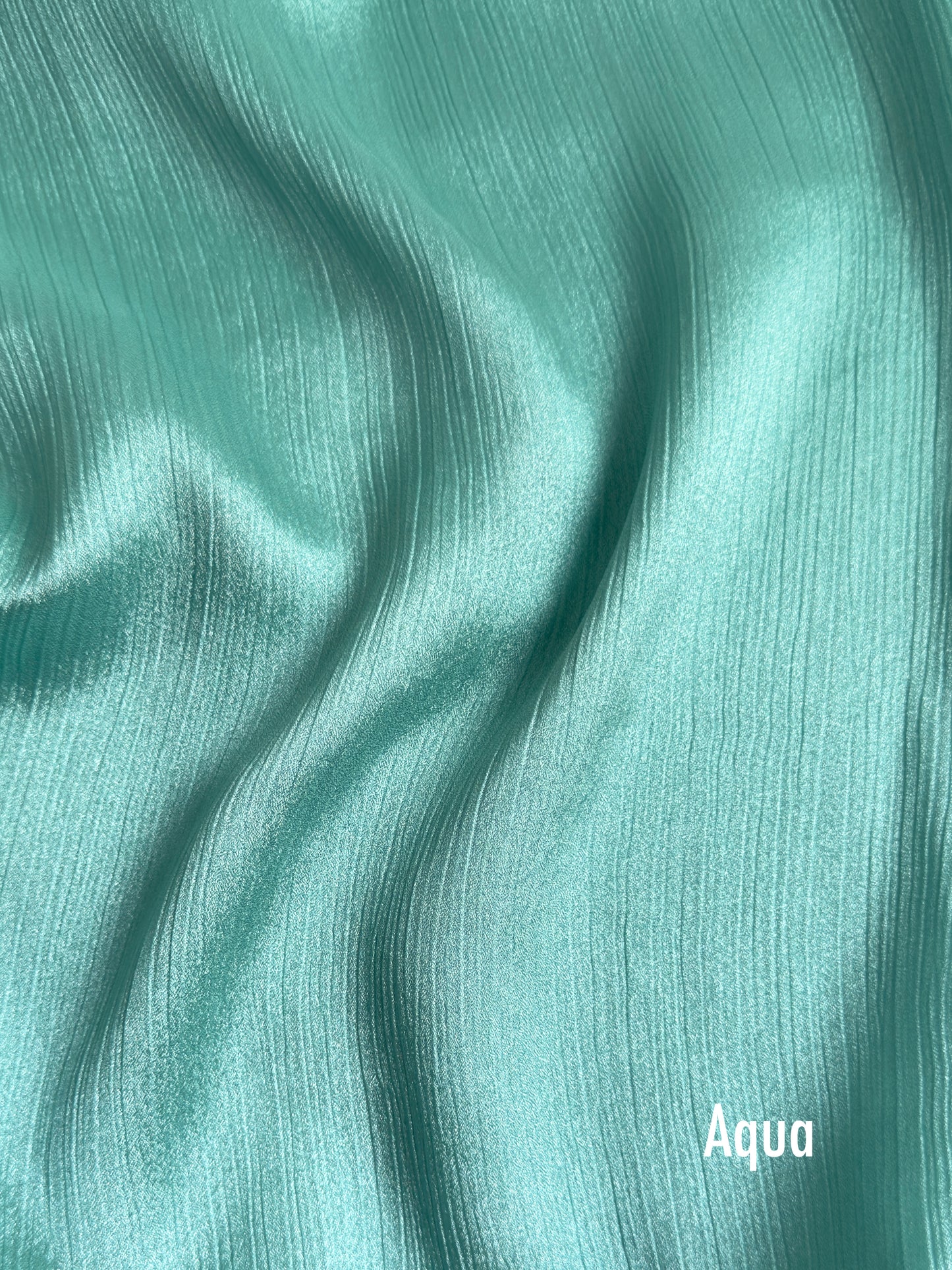 Crinkle Silk - Aqua