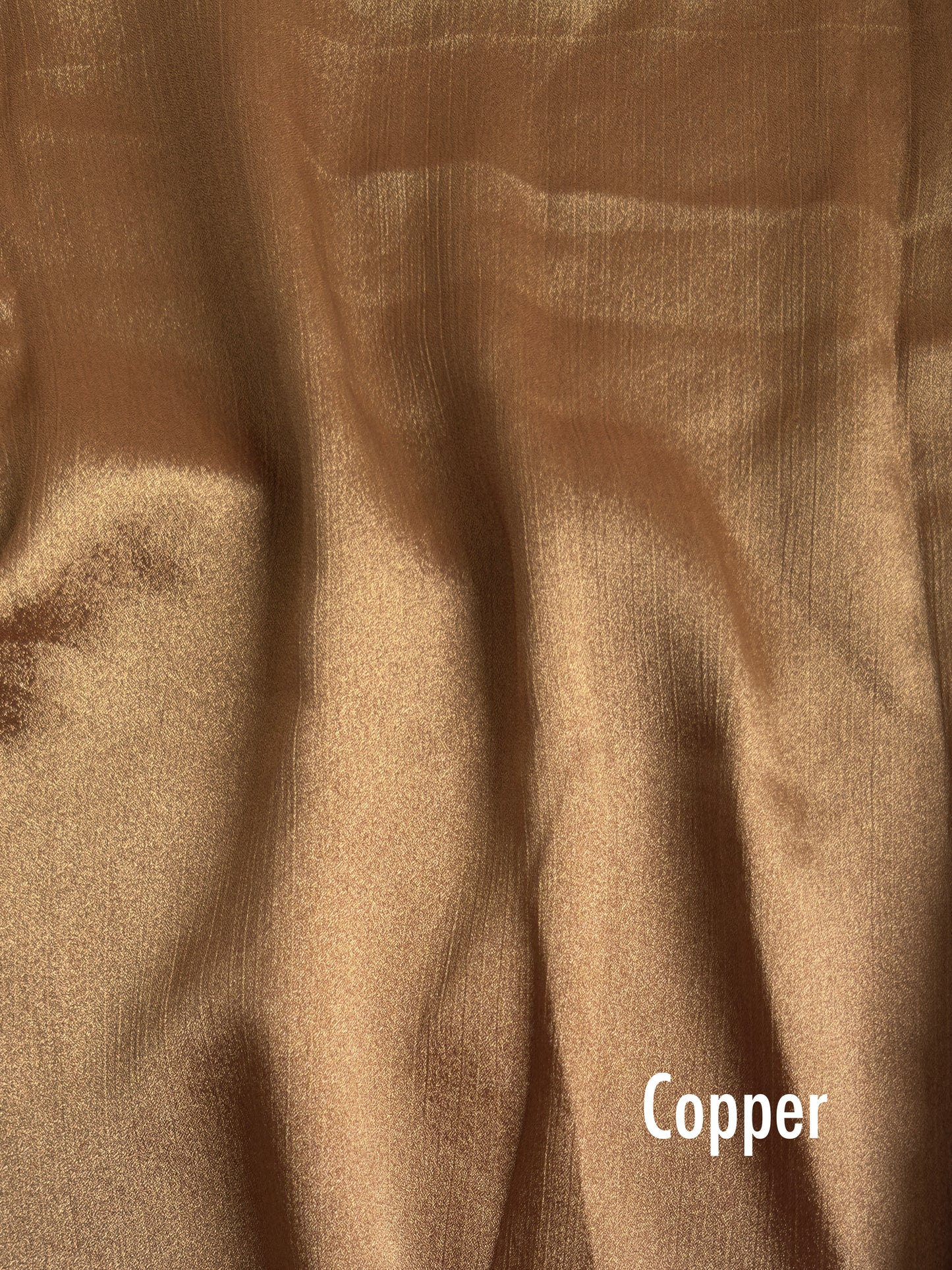 Crinkle Silk Hijab - Copper