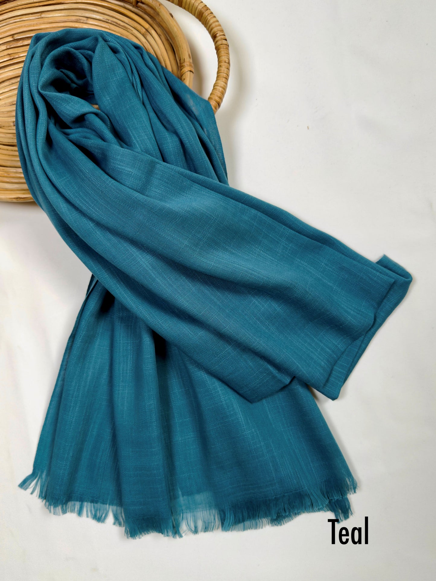 Woven Turkish Hijab- Teal