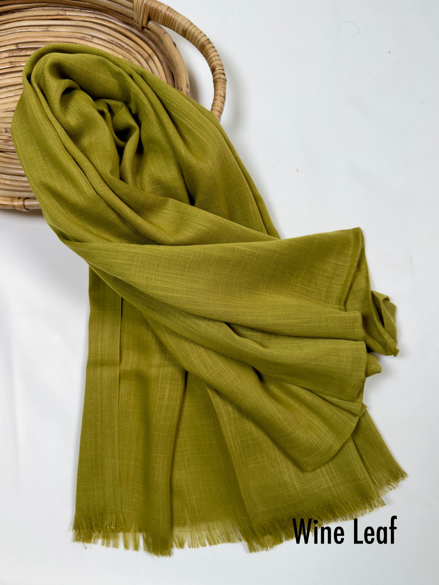 Woven Turkish Hijab- Wine Leaf