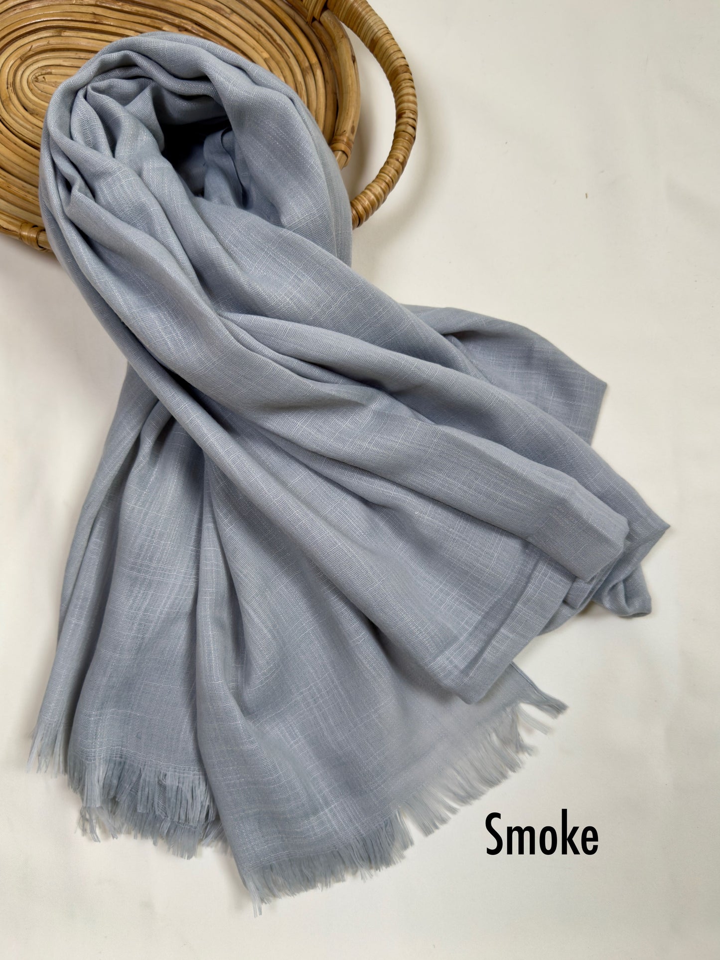 Woven Turkish Hijab - Smoke
