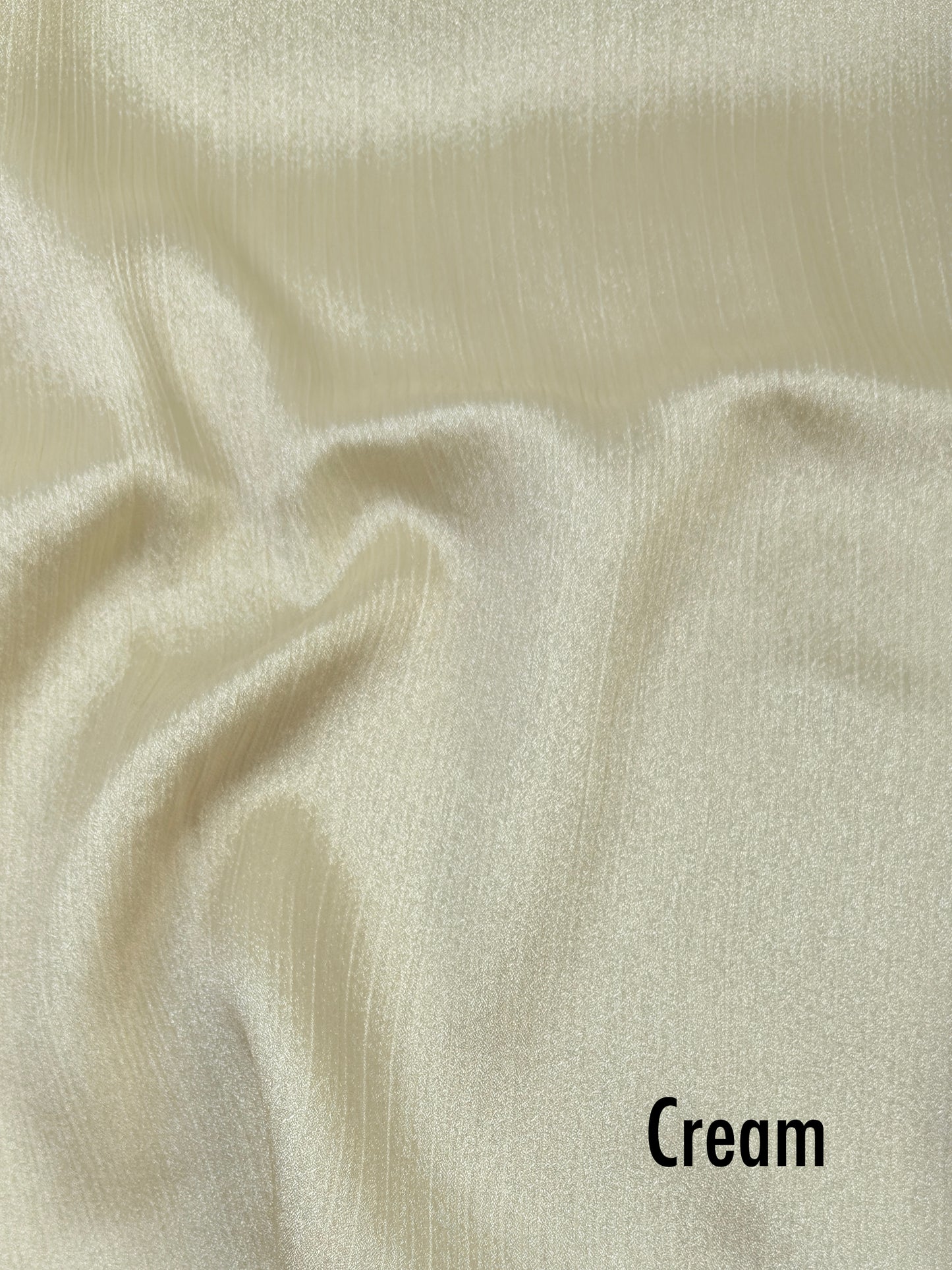 Crinkle Silk - Cream