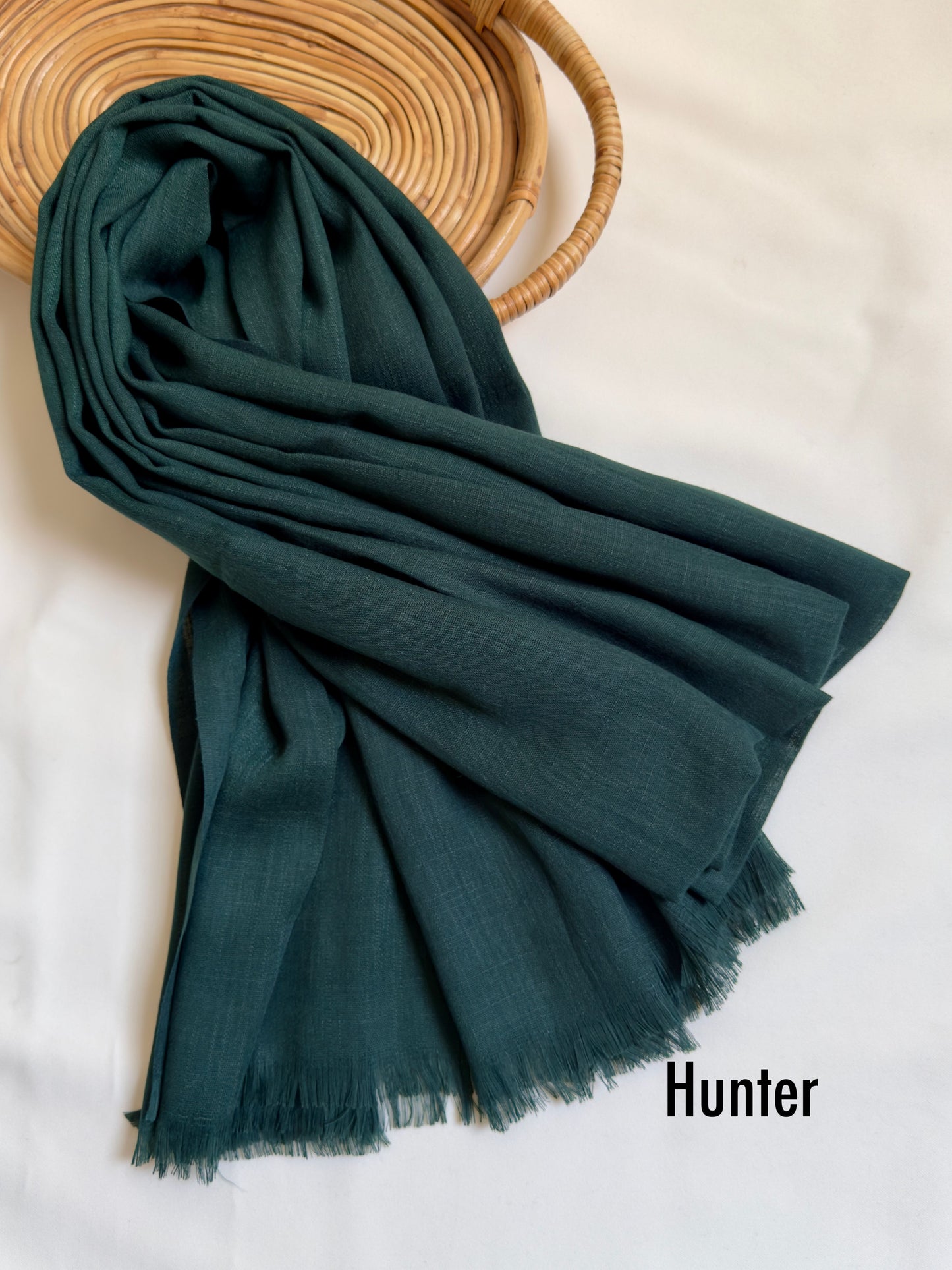 Woven Turkish Hijab - Hunter