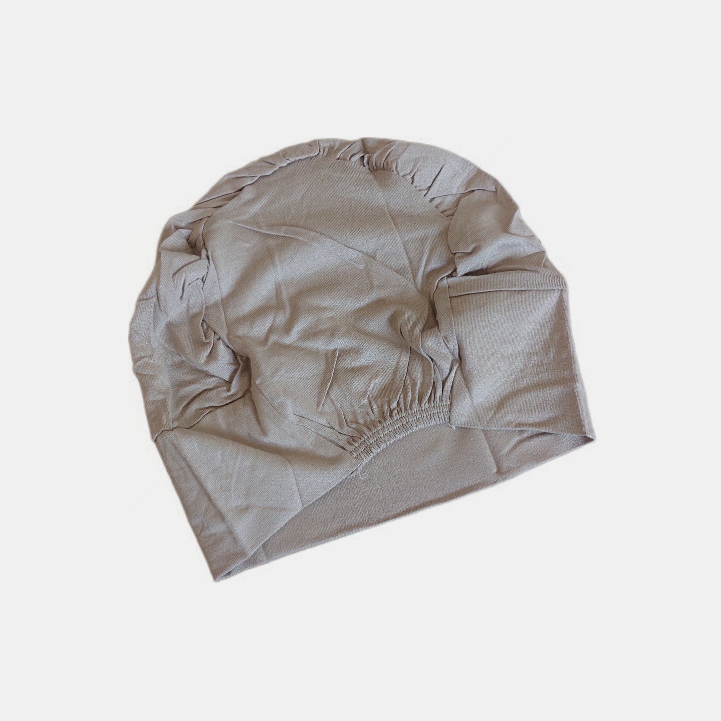 Turkish Full Coverage Tube Cap with Elastic - Cappuccino