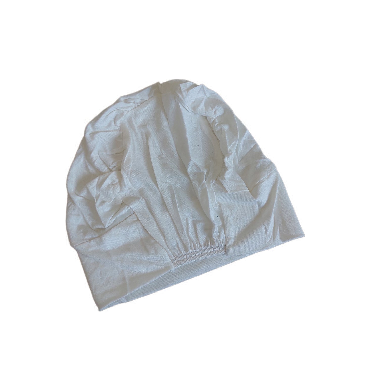 Turkish Full Coverage Tube Cap with Elastic - Ivory