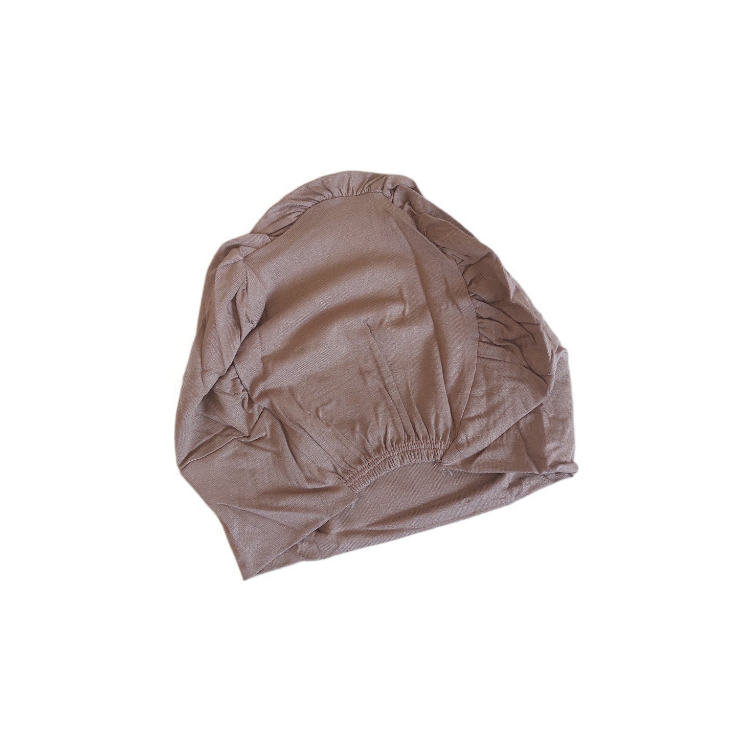 Turkish Full Coverage Tube Cap with Elastic - Tan