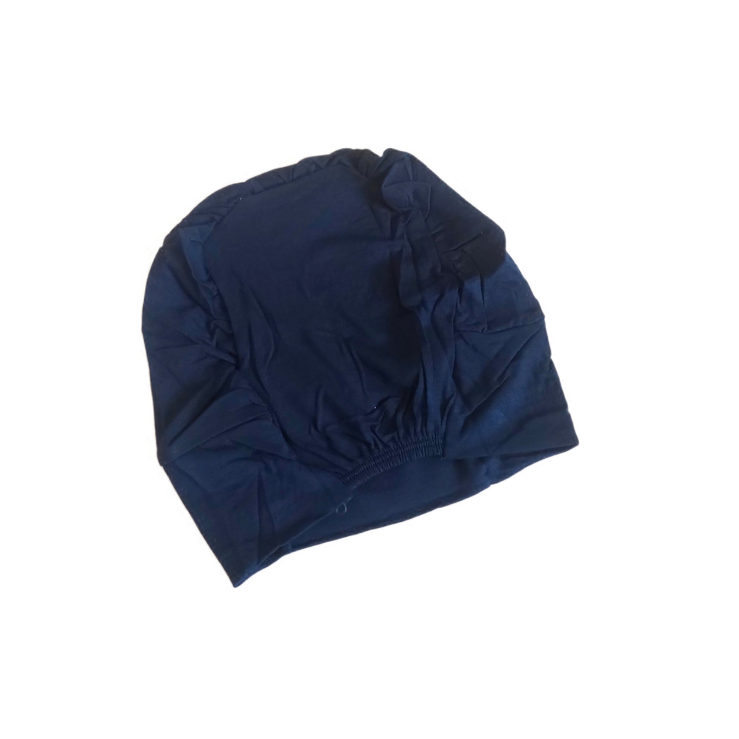 Turkish Full Coverage Tube Cap with Elastic - Navy