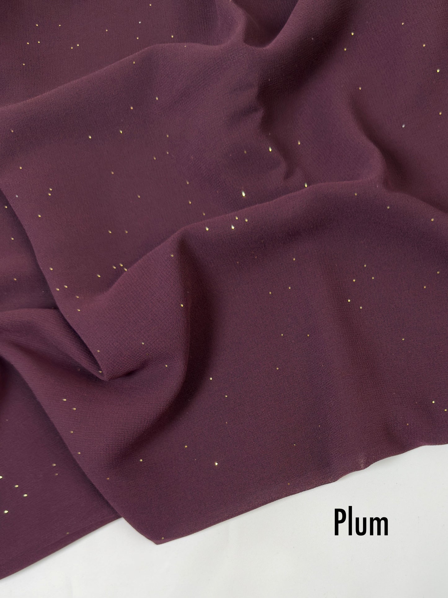 Georgette Glitter Hijab - Plum