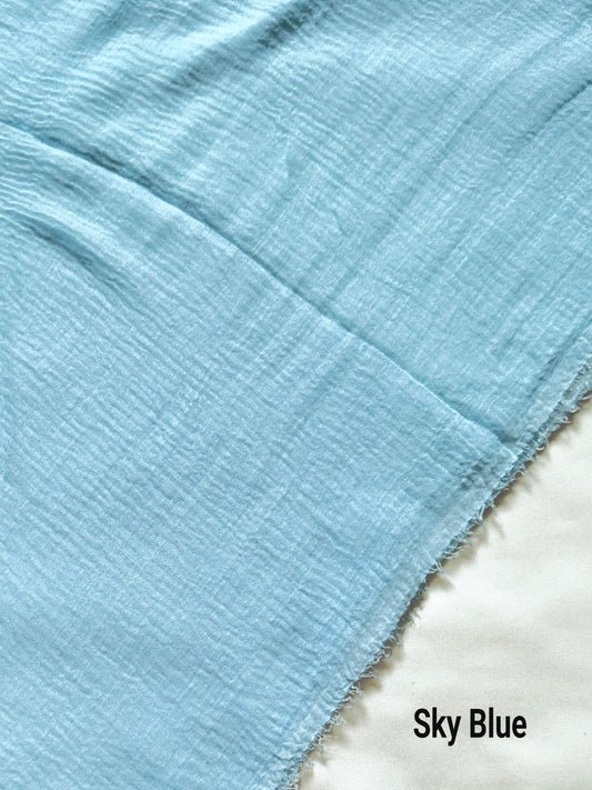 Crimps Hijab Sky Blue