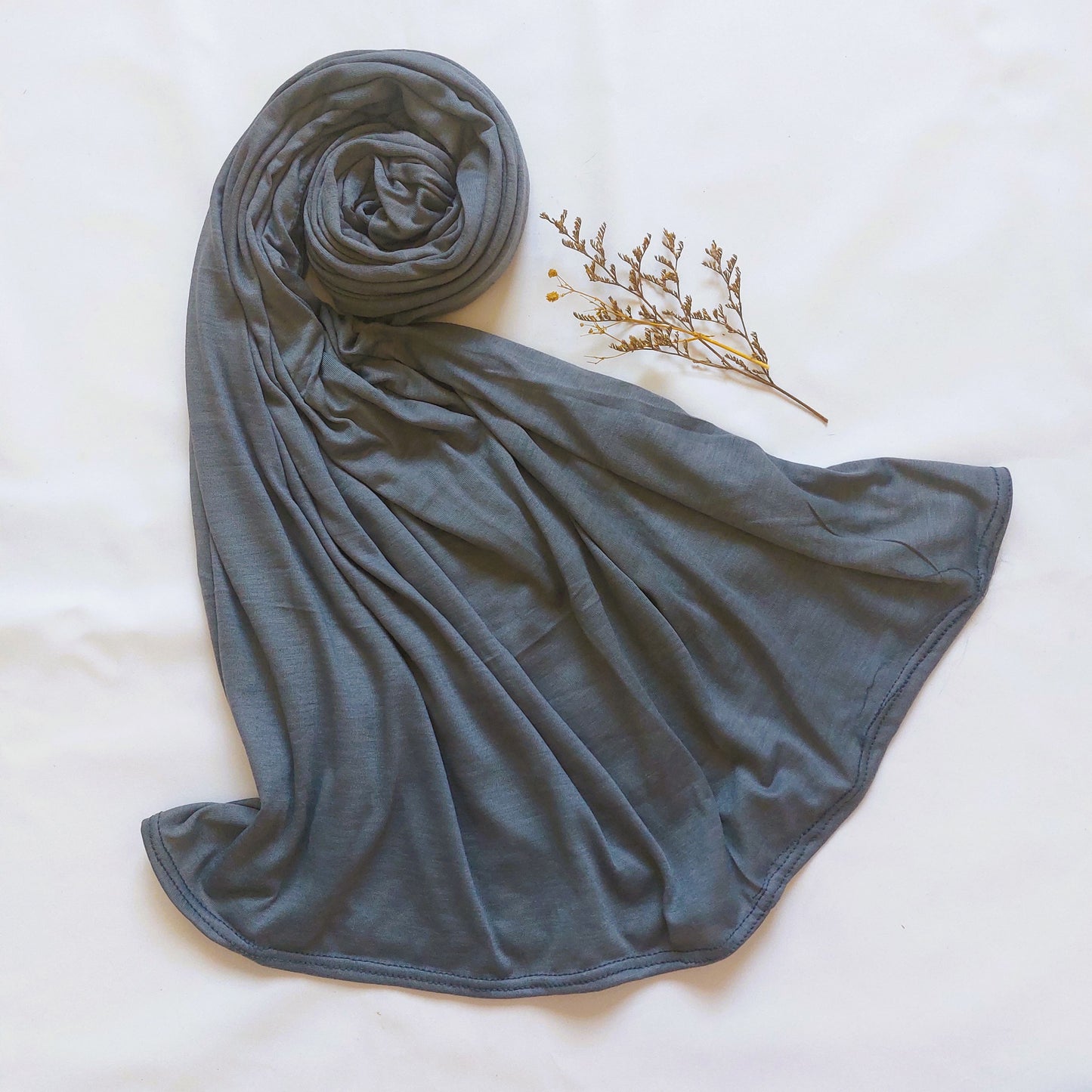Plain Jersey Hijab - Charcoal
