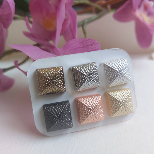 Matt Metallic Square Magnets