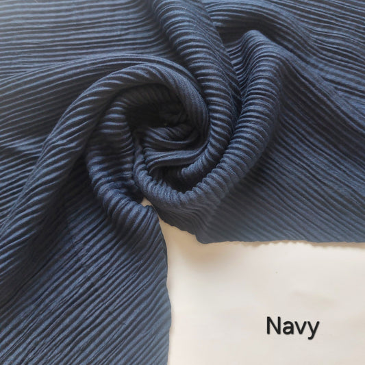 Crumpled Hijab - Navy