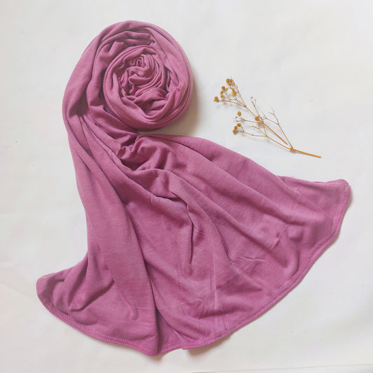 Plain Jersey Hijab - Opera Mauve