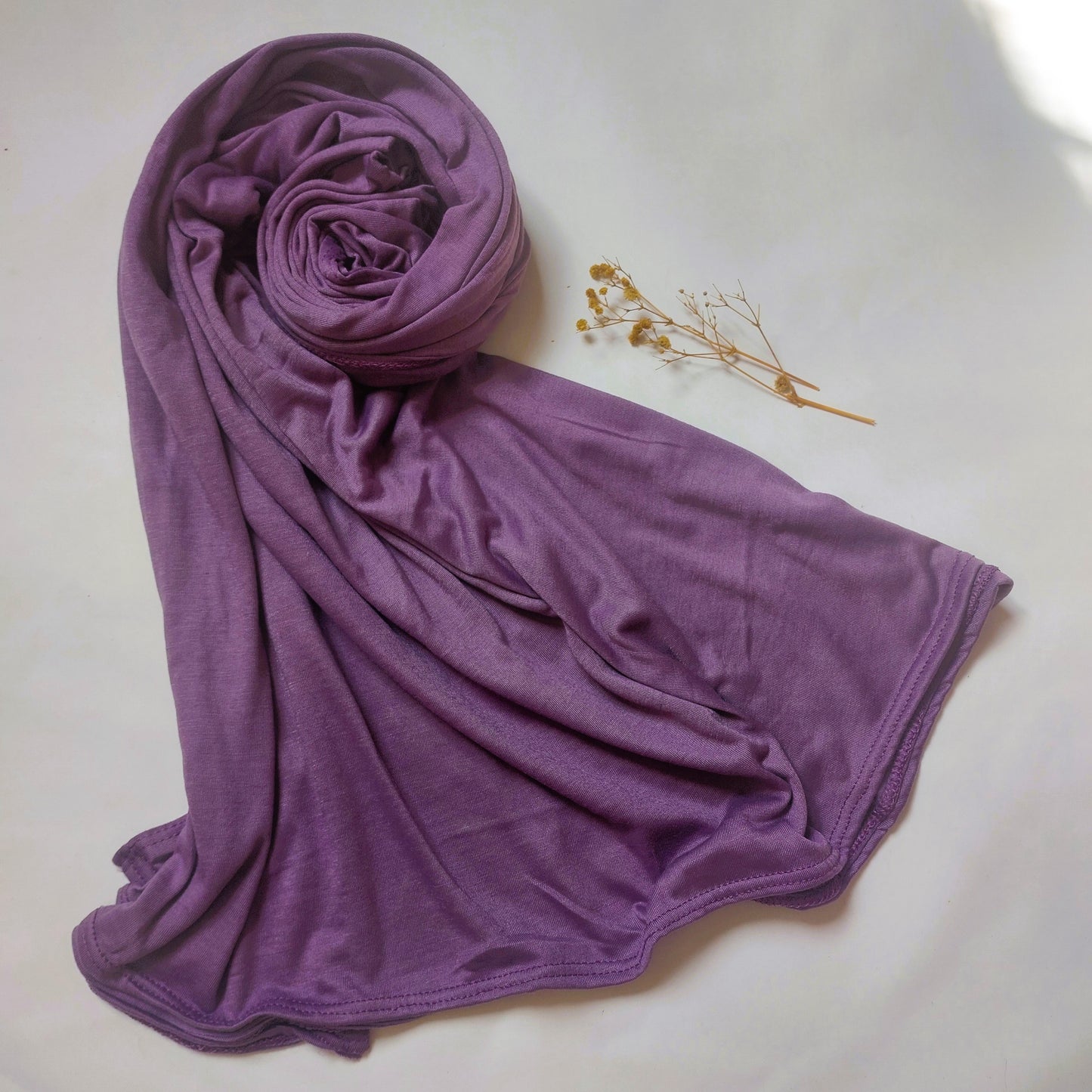 Plain Jersey Hijab - Grape