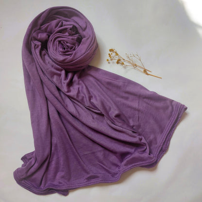 Plain Jersey Hijab - Grape