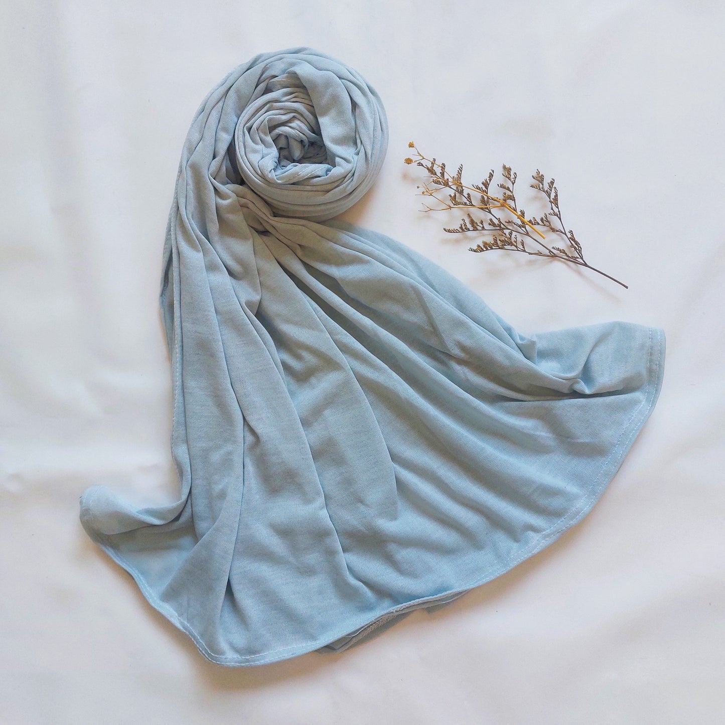 Plain Jersey Hijab - Sky