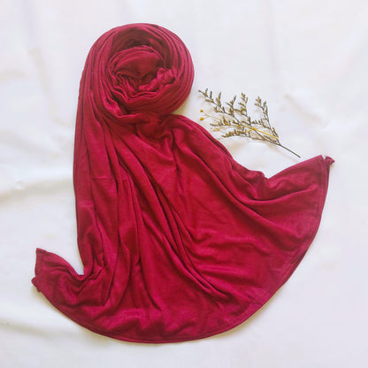 Plain Jersey Hijab - Garnet