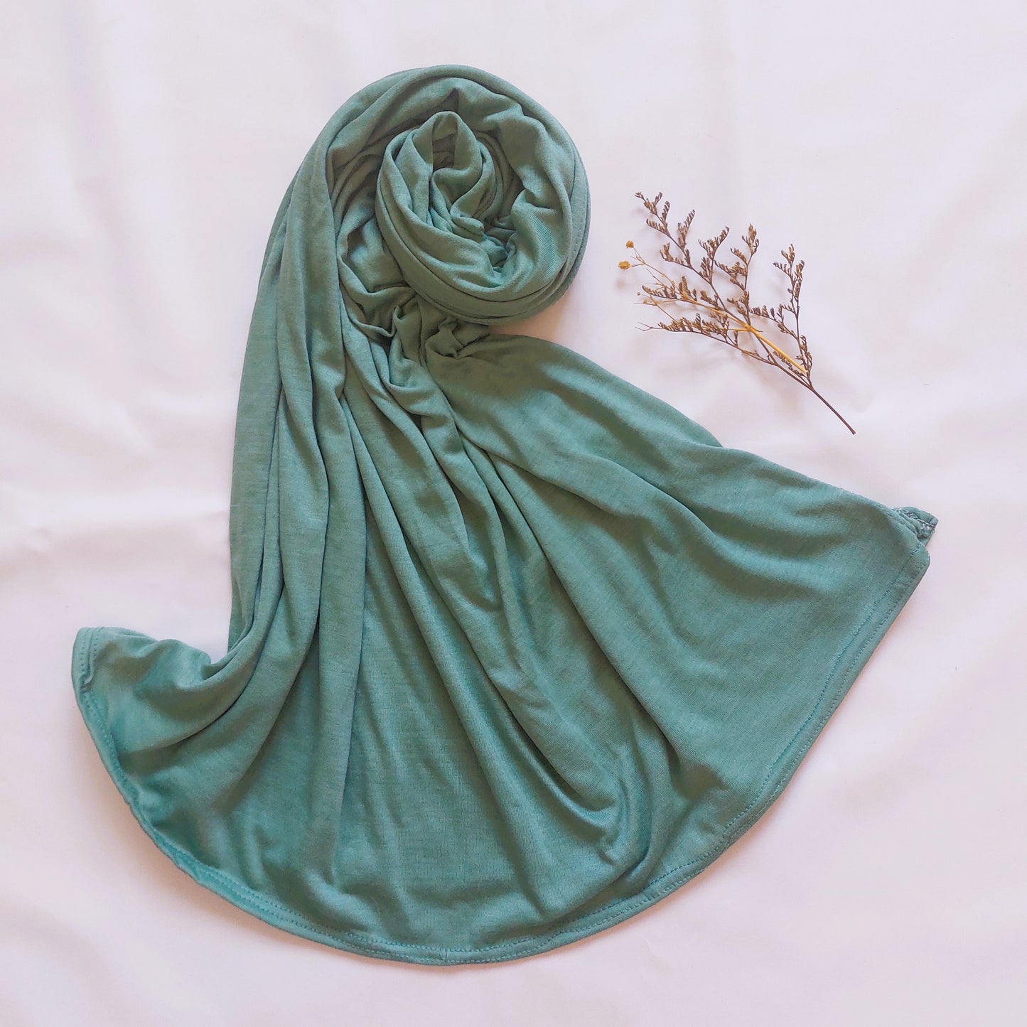 Plain Jersey Hijab - Jade