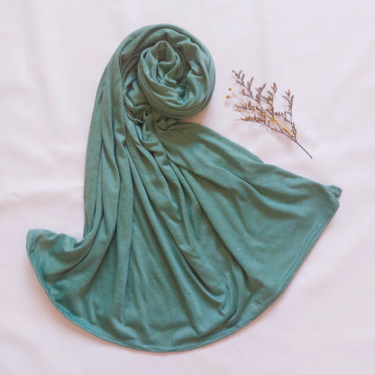 Plain Jersey Hijab - Jade