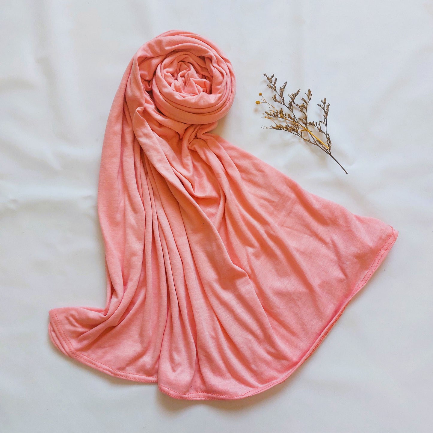 Plain Jersey Hijab - Rose