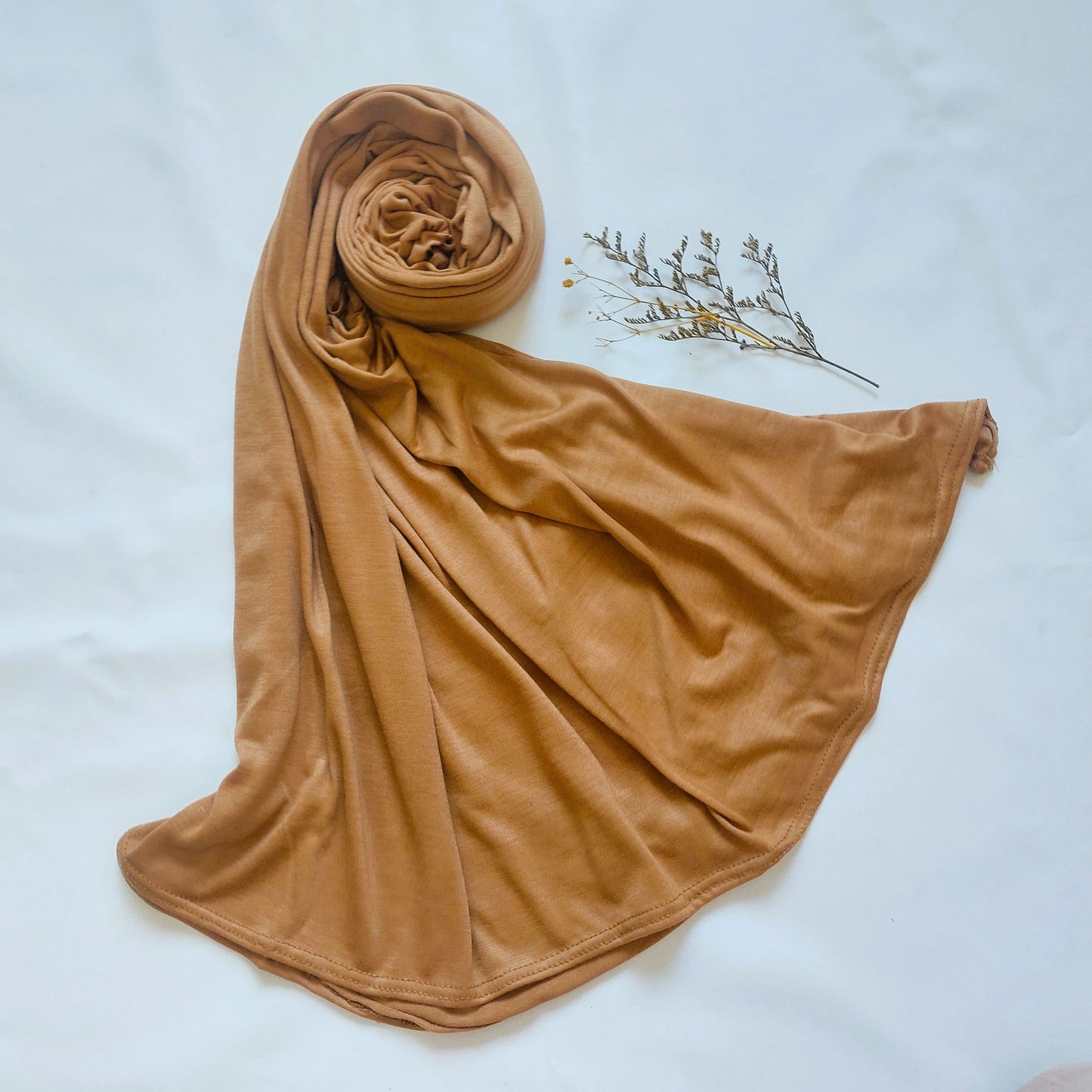 Plain Jersey Hijab - Copper