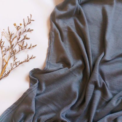 Plain Jersey Hijab - Charcoal