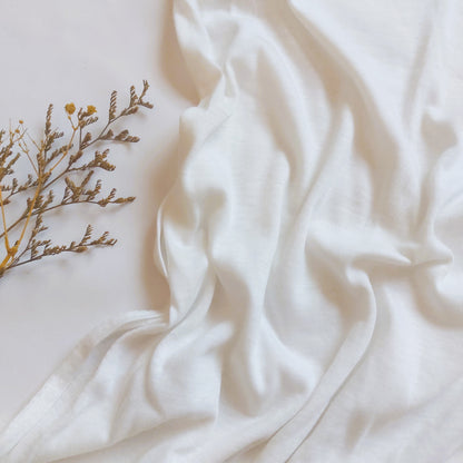 Plain Jersey Hijab - White