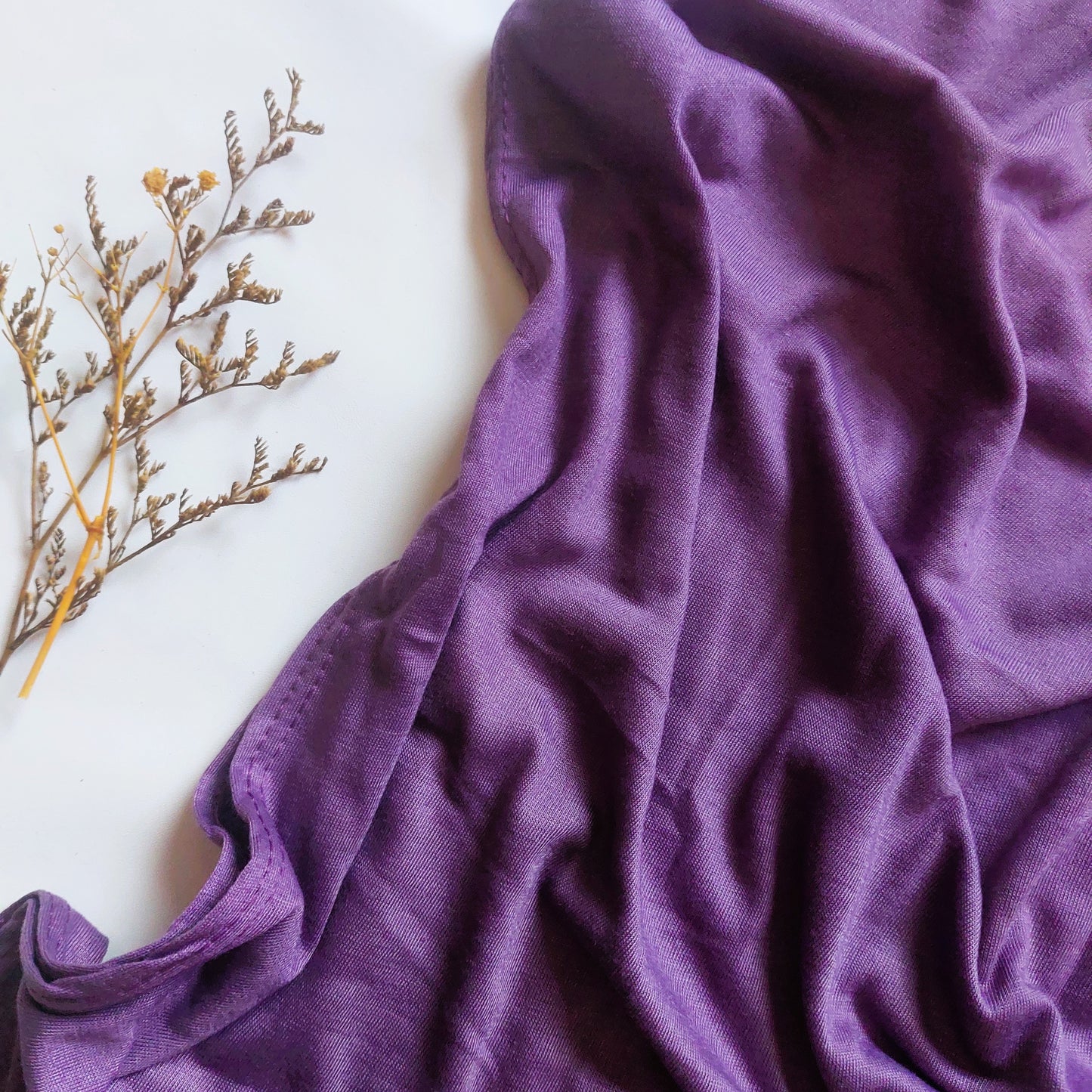 Plain Jersey Hijab - Grape