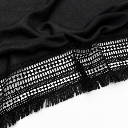 Black Hijab with Lace