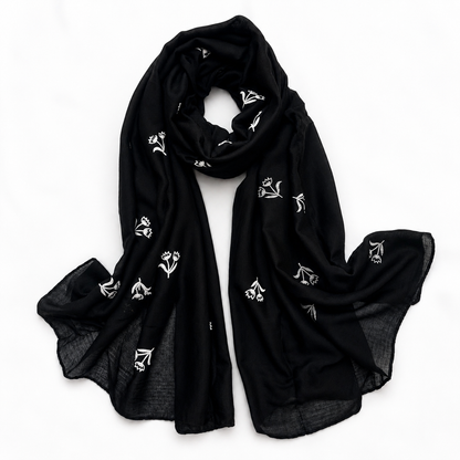 Paste Tulip Flower - Black