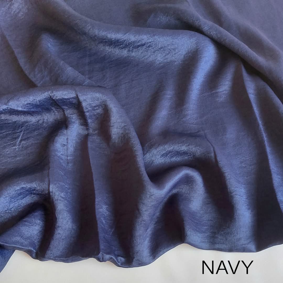 Velvet Hijab Silk - Navy