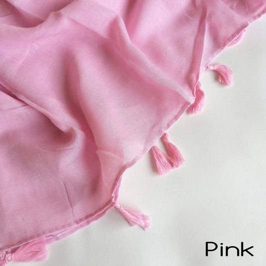 Tassels Hijab - Pink
