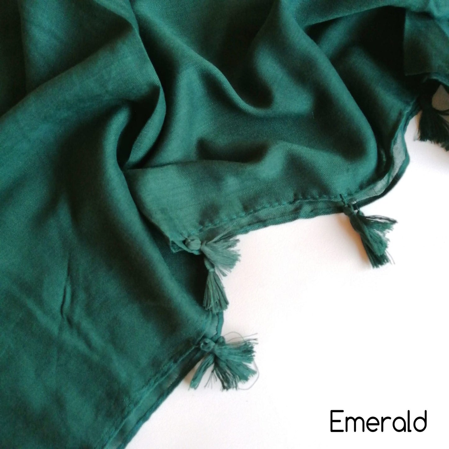 Tassels Hijab - Emerald