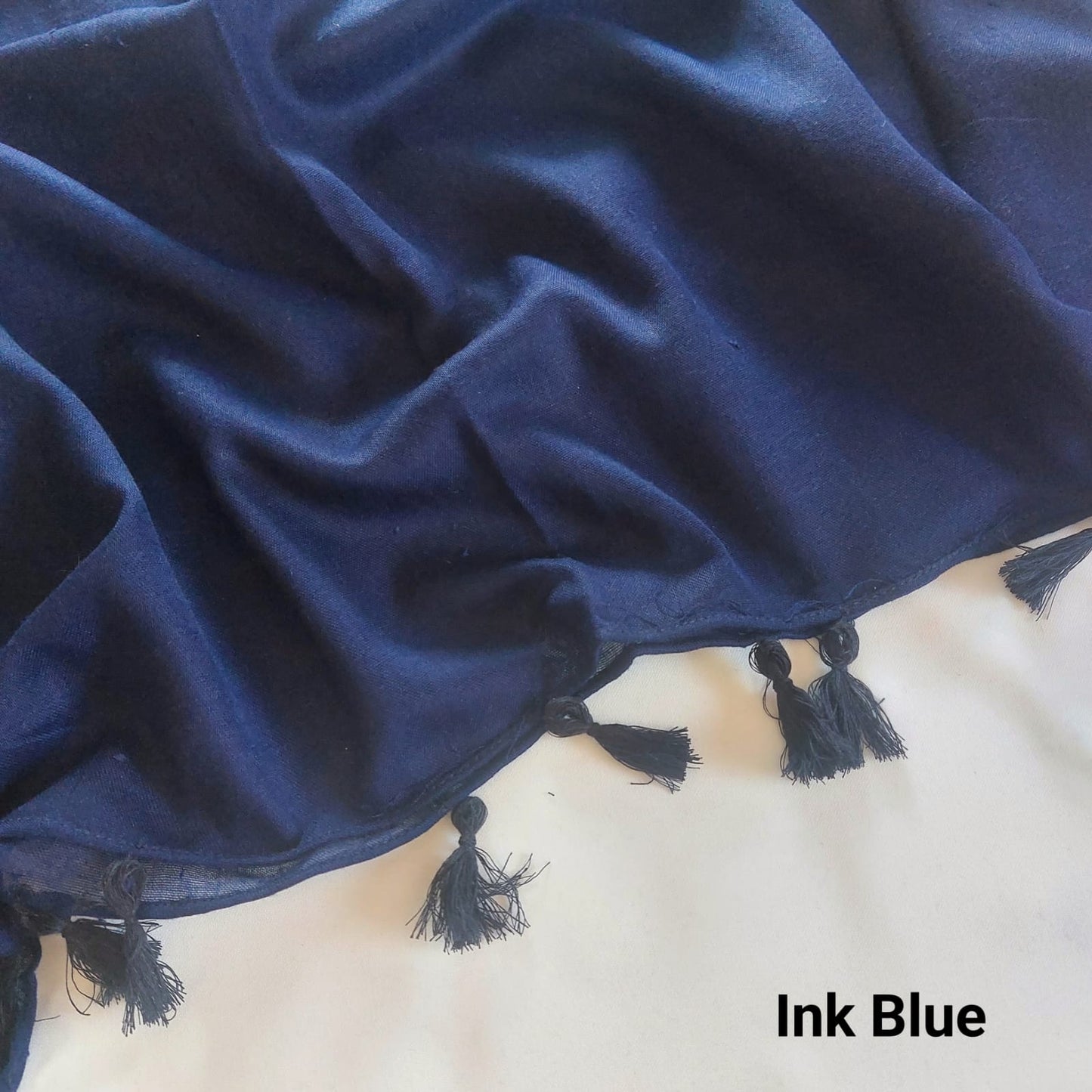 Tassels Hijabs -Ink Blue